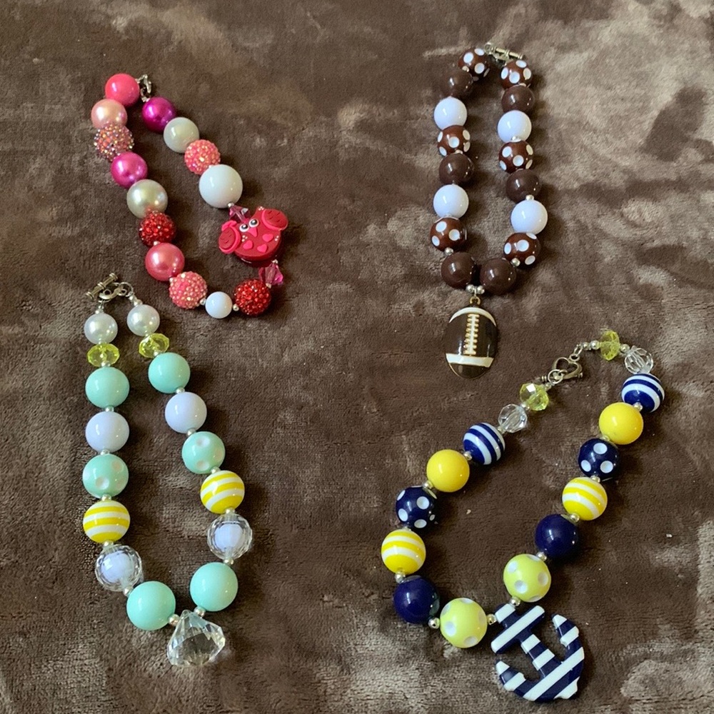 Four chunk necklaces